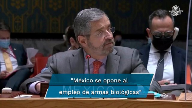 No hay evidencia de armas biológicas en Ucrania, México pide cese del fuego