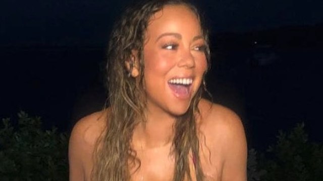 Mariah Carey dévoile son corps de rêve dans un tout petit bikini à la sortie de sa piscine