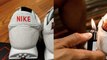 Nike X Stranger Things : une nouvelle paire de sneakers qu'il faut brûler pour dévoiler le logo de la série