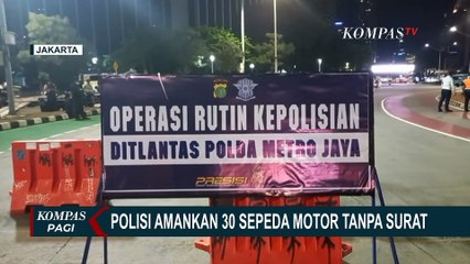 Operasi Balap Liar di Sudirman, 30 Motor Tanpa Surat Diamankan Polisi