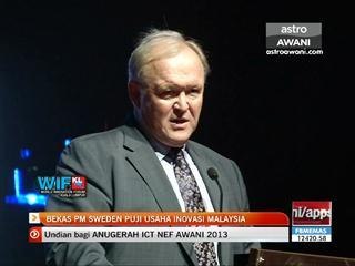 Bekas PM Sweden puji usaha inovasi Malaysia