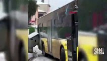 İki İETT otobüsü kafa kafaya çarpıştı