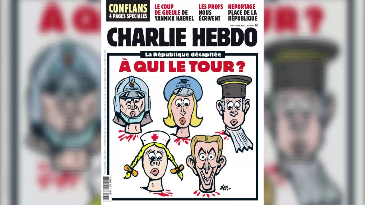 Attentat de Conflans : la Une choc de Charlie Hebdo après la décapitation du professeur Samuel Paty