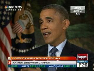 AS sedia kurangkan sekatan ke atas Iran