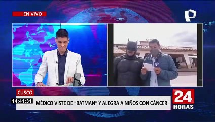 Cusco: "Batman" atiende a niños con leucemia en hospital regional