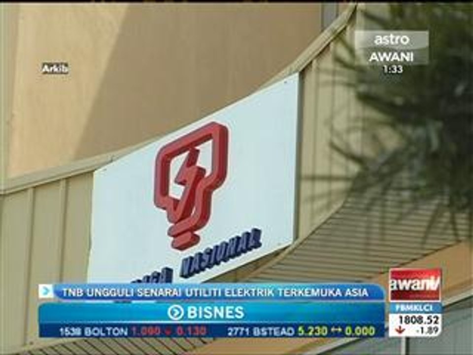 TNB ungguli senarai utiliti elektrik terkemuka Asia