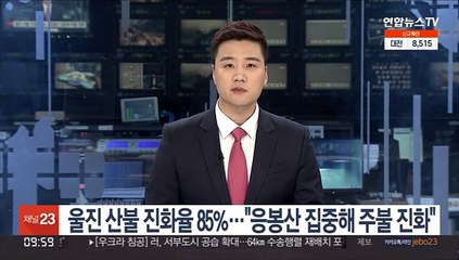울진 산불 진화율 85%…"응봉산 집중해 주불진화 목표"