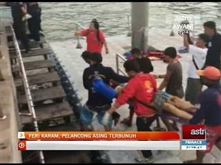 Feri karam, pelancong asing terbunuh
