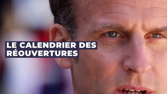 Déconfinement : le calendrier des réouvertures par étapes annoncé par Emmanuel Macron