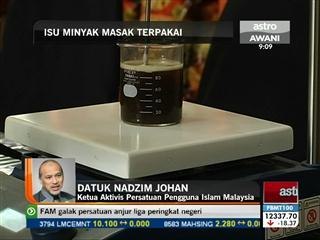 Aktiviti kitar semula Minyak masak perlu dipantau
