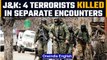 Kashmir encounters: 4 terrorists killed in operations overnight | Oneindia News