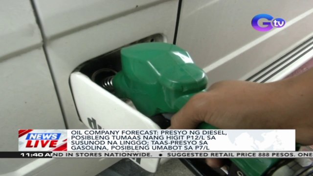 Oil company forecast: Presyo ng diesel, posibleng tumaas nang higit P12/L... | News Live