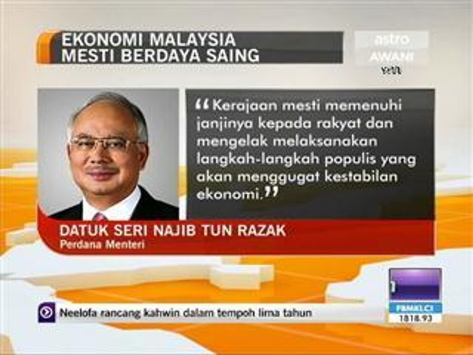 Ekonomi Malaysia perlu berdaya saing