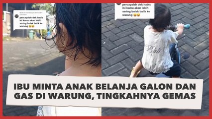 Ibu Minta Anak 2 Tahun Belanja Air Galon dan Gas di Warung, Tingkahnya Bikin Gemas