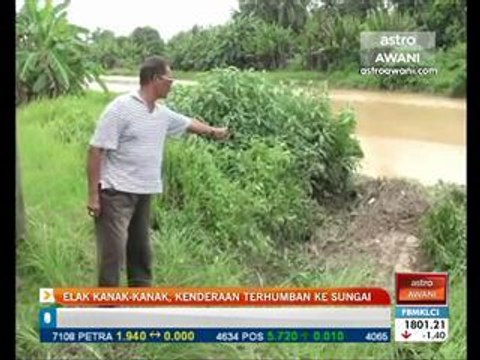Elak kanak-kanak, kenderaan terhumban ke sungai