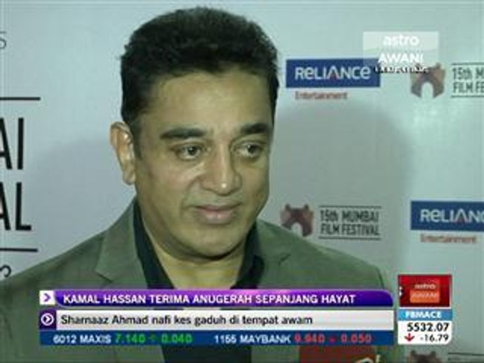 Kamal Hassan terima anugerah sepanjang hayat