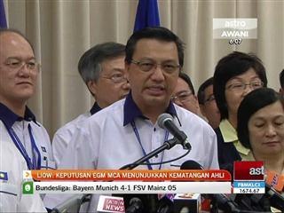 Liow: Keputusan EGM MCA menunjukkan kematangan ahli