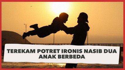 Terekam Potret Ironis Nasib Dua Anak Berbeda, Satu Dimanjakan Ayah, Lainnya Cari Uang Sendiri di Pantai