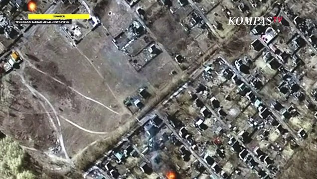 Citra Satelit di Dekat Ibu Kota Ukraina: Tembakan Artileri Rusia hingga Kerusakan Gedung