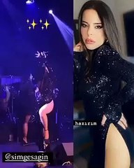 Simge Sağın'dan derin yırtmaçlı kalça dansı!