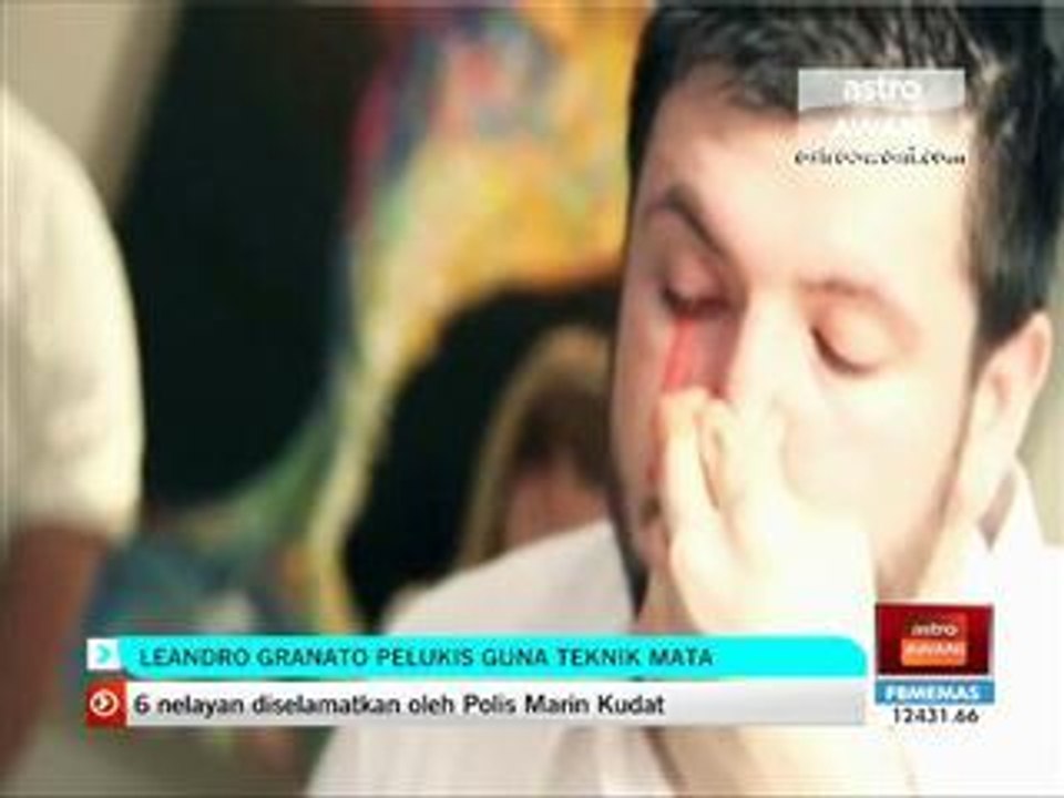 Leandro Granato pelukis guna teknik mata