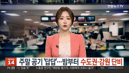 [날씨] 주말 공기 '답답'…밤부터 수도권·강원 단비