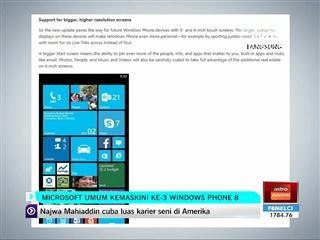 Microsoft umum kemaskini ketiga Windows Phone 8