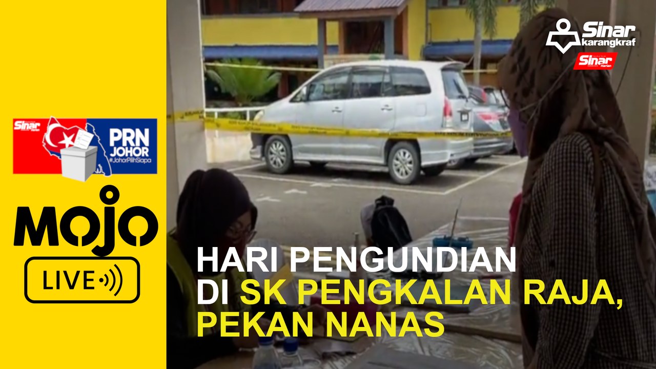 Hari pengundian PRN Johor di SK Pengkalan Raja, Pekan Nanas