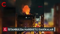 Bağcılar’da çatı katında yangın; patlama anı kamerada