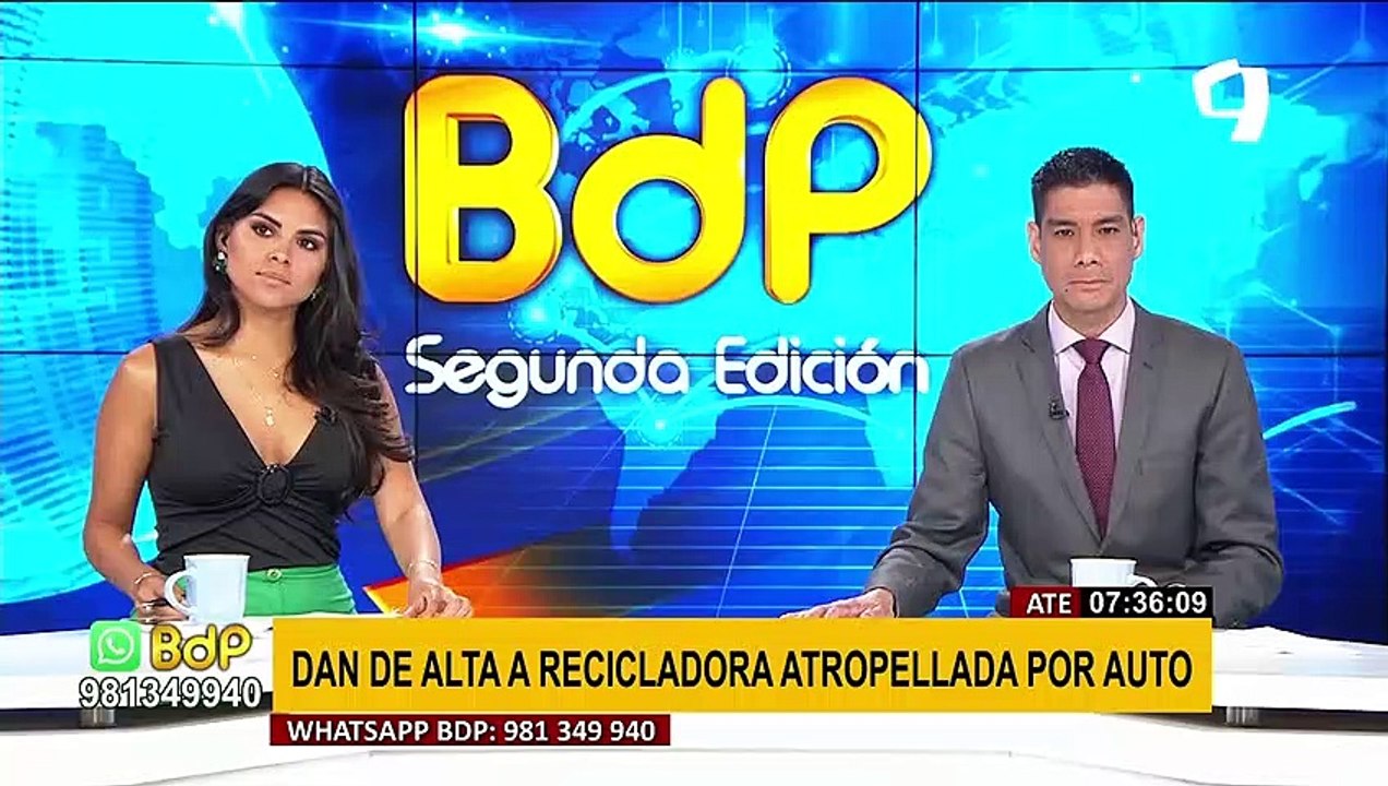 Ate: Dan de alta a recicladora que fue atropellada por auto que iba a toda velocidad