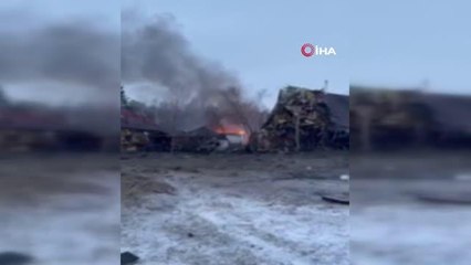 Rus ordusu Harkov'da bir köyü hedef aldı