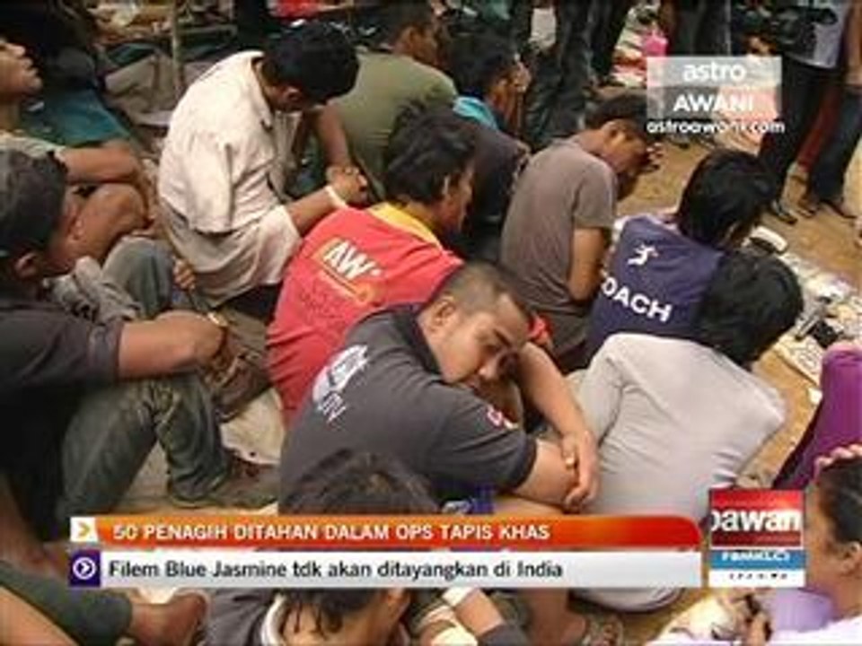 50 penagih ditahan dalam Ops Tapis Khas