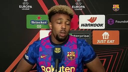 Las palabras de Adama tras ser el mejor ante el Galatasaray / FCB
