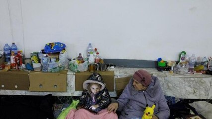 Ukrainians share ordeal as they are forced to live in shelter