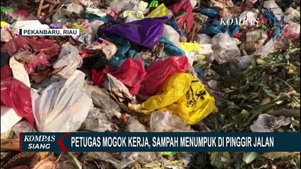 Terlambat Digaji, Petugas Kebersihan Pekanbaru Mogok Kerja! Sampah Menumpuk di Sejumlah Titik