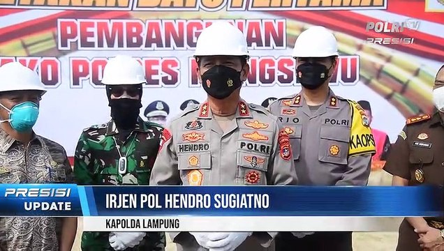 Kapolda Lampung Lakukan Peletakan Batu Pertama Pembangunan Mapolres Pringsewu