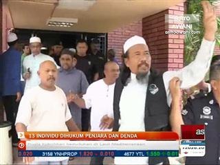 13 individu dihukum penjara dan denda