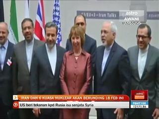 Iran dan 6 kuasa nuklear akan berunding 18 Feb ini