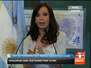 Christina Fernandez beri amaran kepada perniagaan