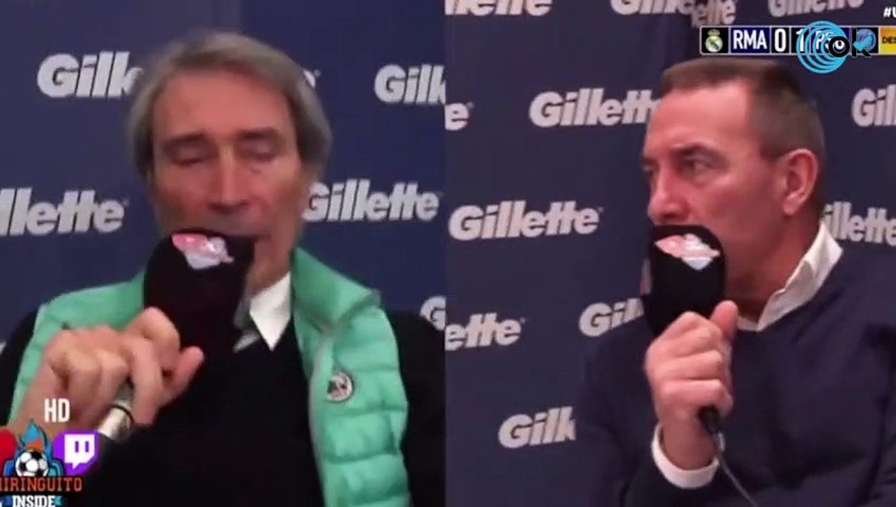 El retrato histórico de Jota Jordi y Cristóbal Soria al descanso del Real Madrid-PSG