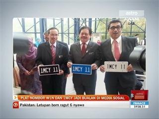 Plat nombor W1N & 1MCY jadi bualan di media sosial