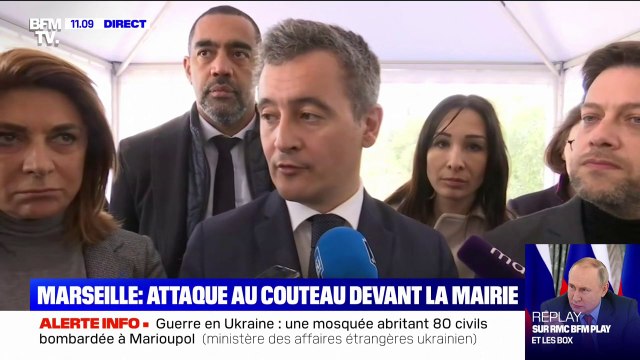 Gérald Darmanin sur l'attaque au couteau à Marseille: L'agresseur n'est pas connu des services de police et n'aurait pas d'antécédent judiciaire