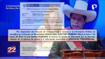 Pedro Castillo: Tribunal de Transparencia ordena a mandatario entregar lista de reuniones clandestinas en Breña