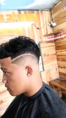 Hair style skin fade with line