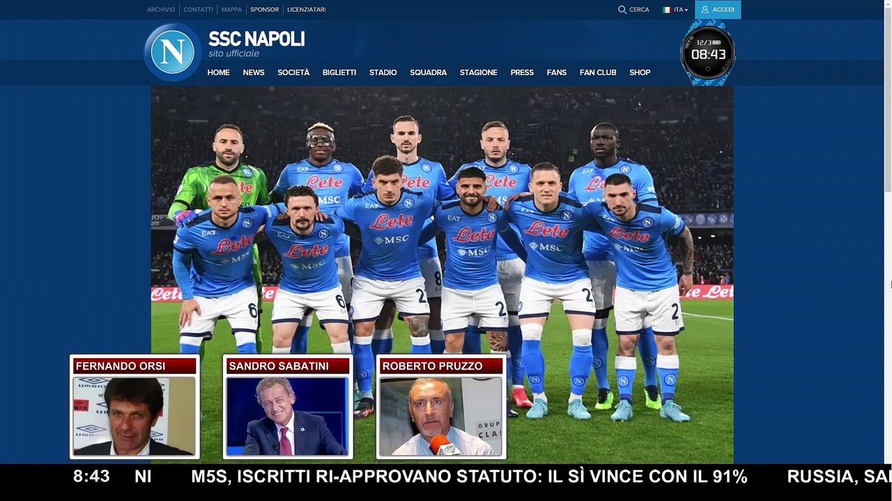 Lotta Scudetto, ultimo appello per il Napoli? ▷ Pruzzo: "Azzurri a rischio in caso di caduta a Verona"