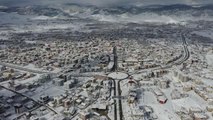 KAHRAMANMARAŞ - Kar güzelliği havadan görüntülendi