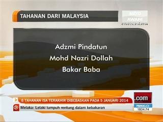 6 tahanan ISA terakhir dibebaskan hari ini