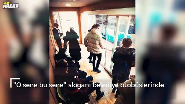 Trabzon'da o sene bu sene sloganı belediye otobüslerinde