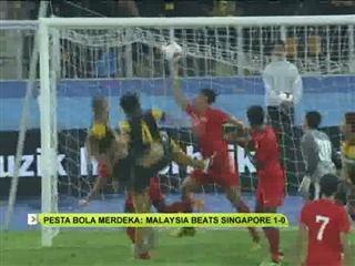 Pesta Bola Merdeka: Malaysia beats Singapore 1-0