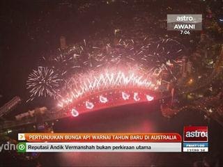 Pertunjukan bunga api warnai tahun baru di Australia